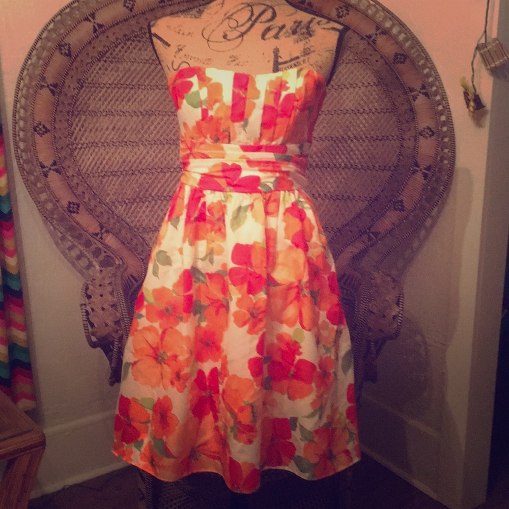 David’s Bridal floral dress